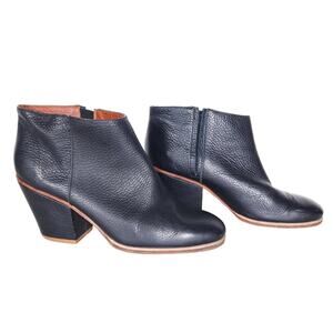 Rachel Comey Womens Mars Boots 6 Black Leather Block Heel Ankle Bootie Classic